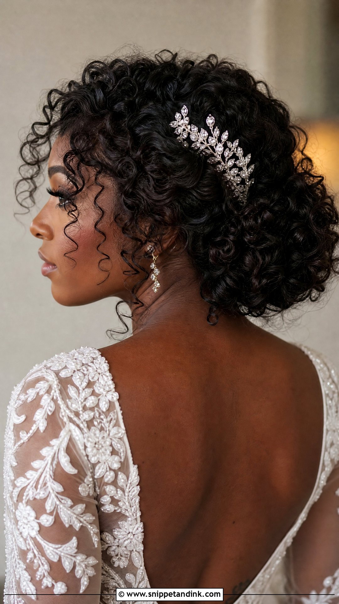 Curly Low Bun - Snippet and Ink - 20 Bridal Low Bun Hairstyles