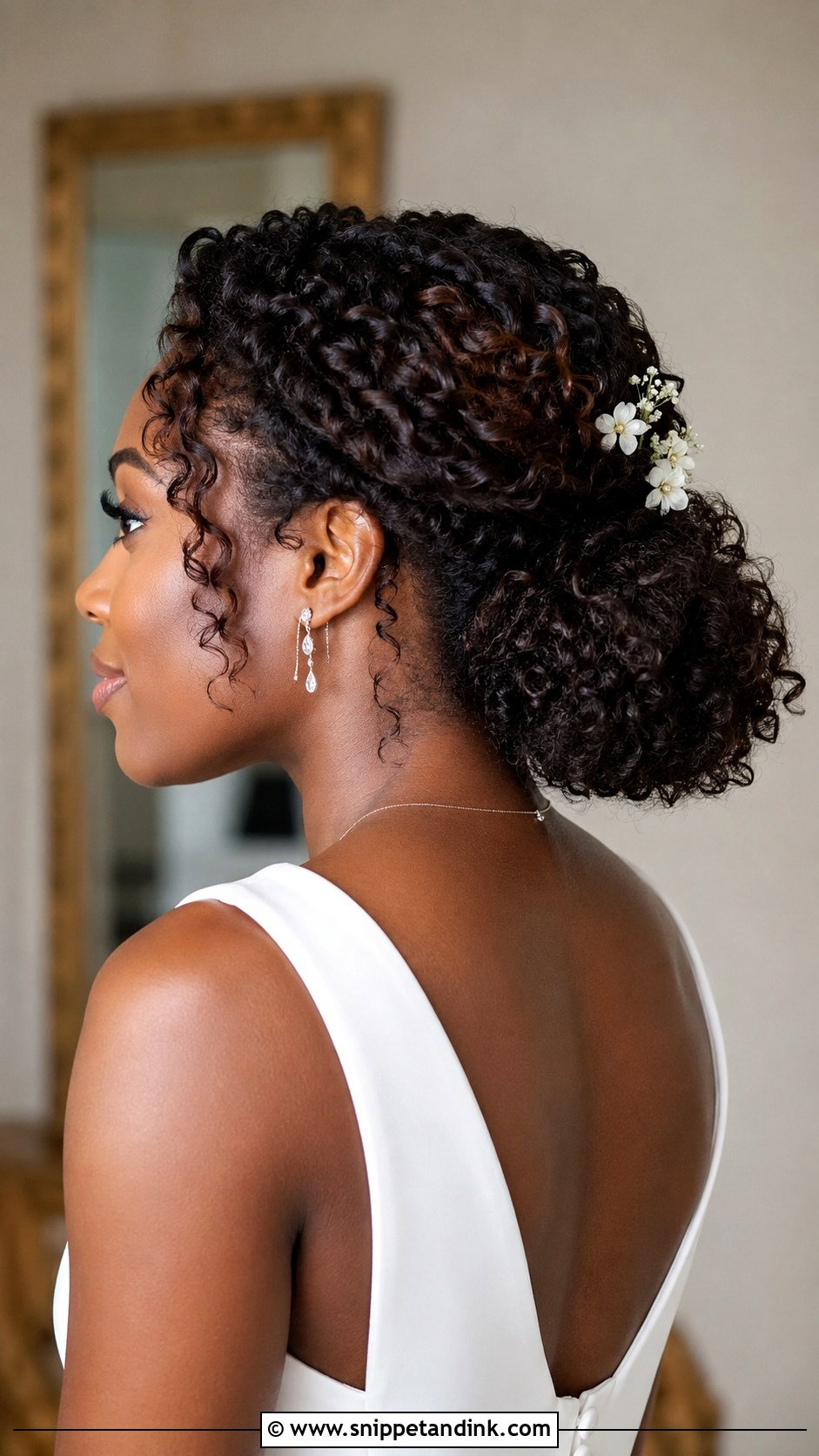 Curly Low Pony Bridal Hair - Snippet and Ink - 20 Low Pony Bridal Hair Ideas