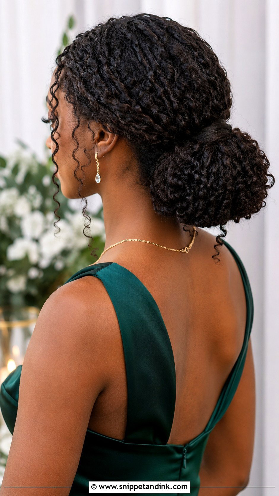 Curly Low Pony Bridesmaid Hair - Snippet and Ink - 20 Low Pony Bridesmaid Hair Ideas