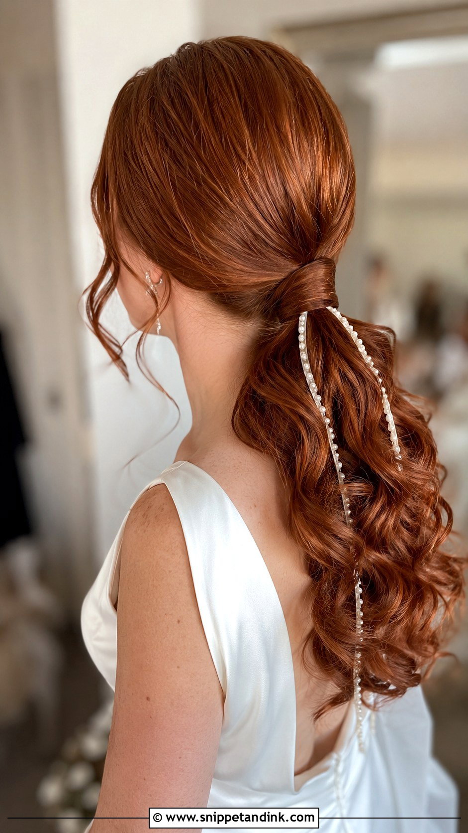 Curly Low Ponytail Wedding Hair - Snippet and Ink - 20 Curl Wedding Hair Styles
