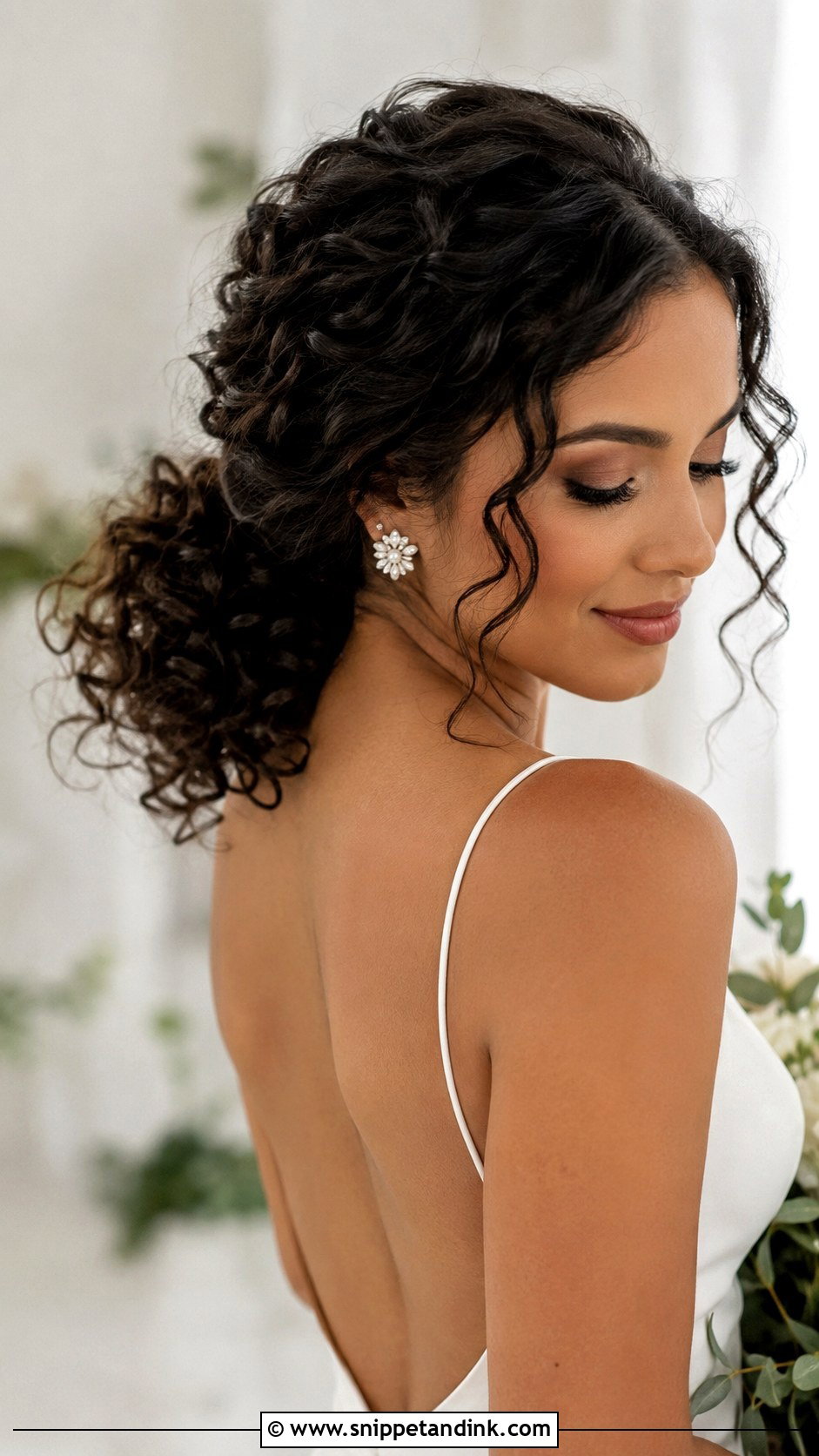 Curly Low Ponytail Wedding Hairstyle - Snippet and Ink - 20 Wedding Hairstyles Curls