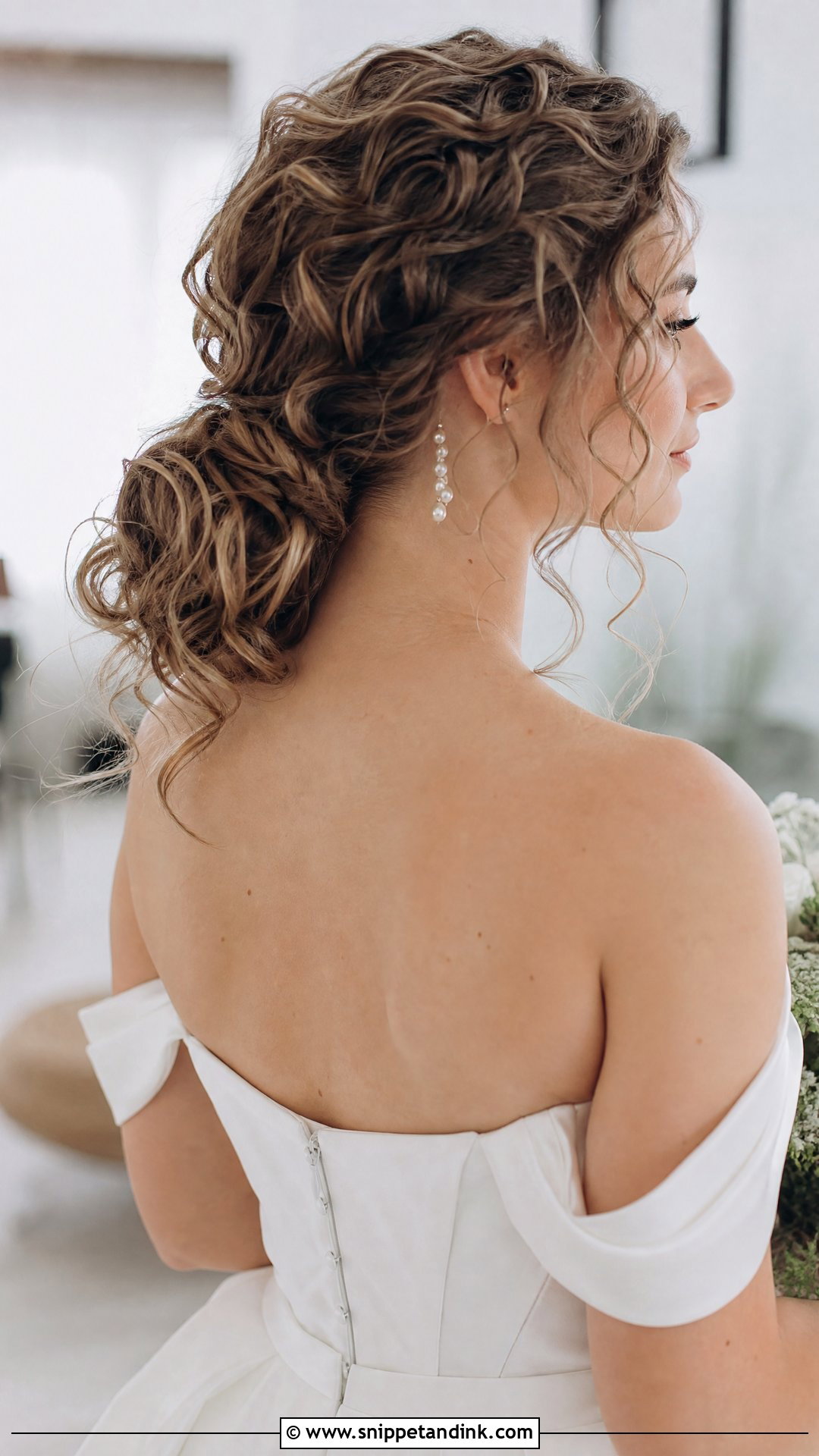 Curly Low Ponytail for Brides - Snippet and Ink - 20 Curly Hairstyles Wedding the Bride