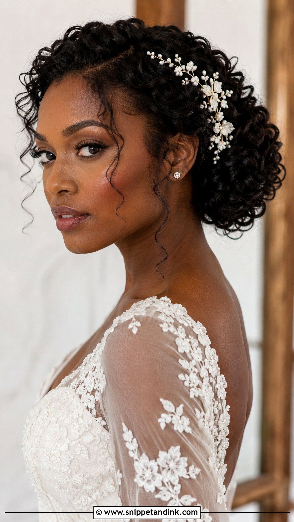 Curly Low Updo Wedding Hair - Snippet and Ink - 15 Low Updo Wedding Hair Tutorial Ideas