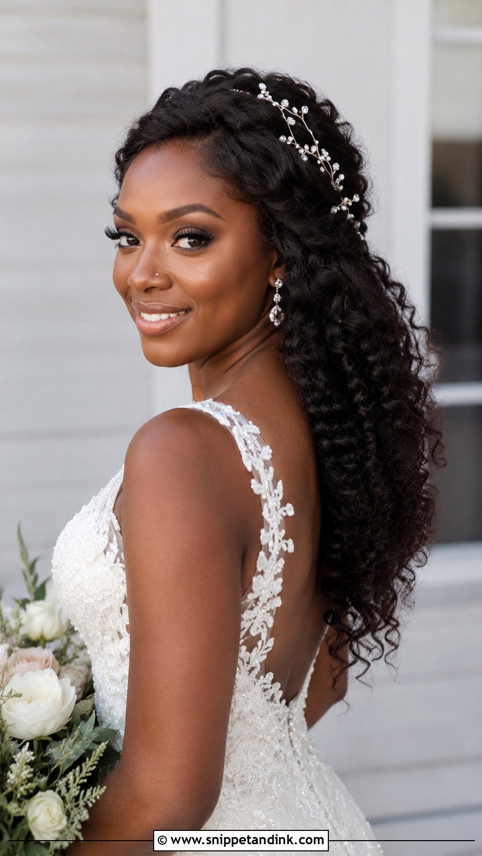 Curly Mermaid Wedding Hairstyle - Snippet and Ink - 20 Mermaid Wedding Hair Ideas