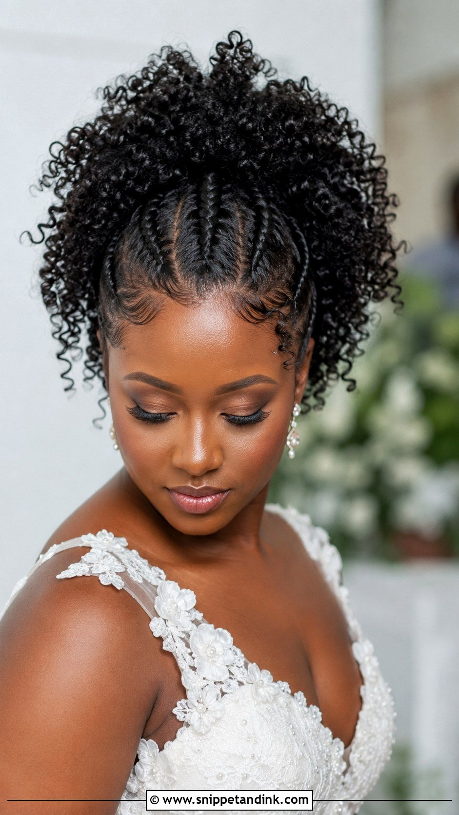 Curly Mohawk Braid Wedding Style - Snippet and Ink - 25 Natural Curly Wedding Hairstyles