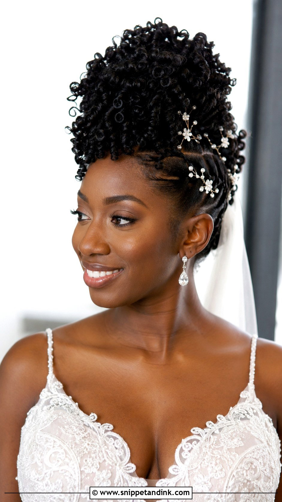 Curly Mohawk Updo - Snippet and Ink - 25 Edgy Wedding Hairstyles