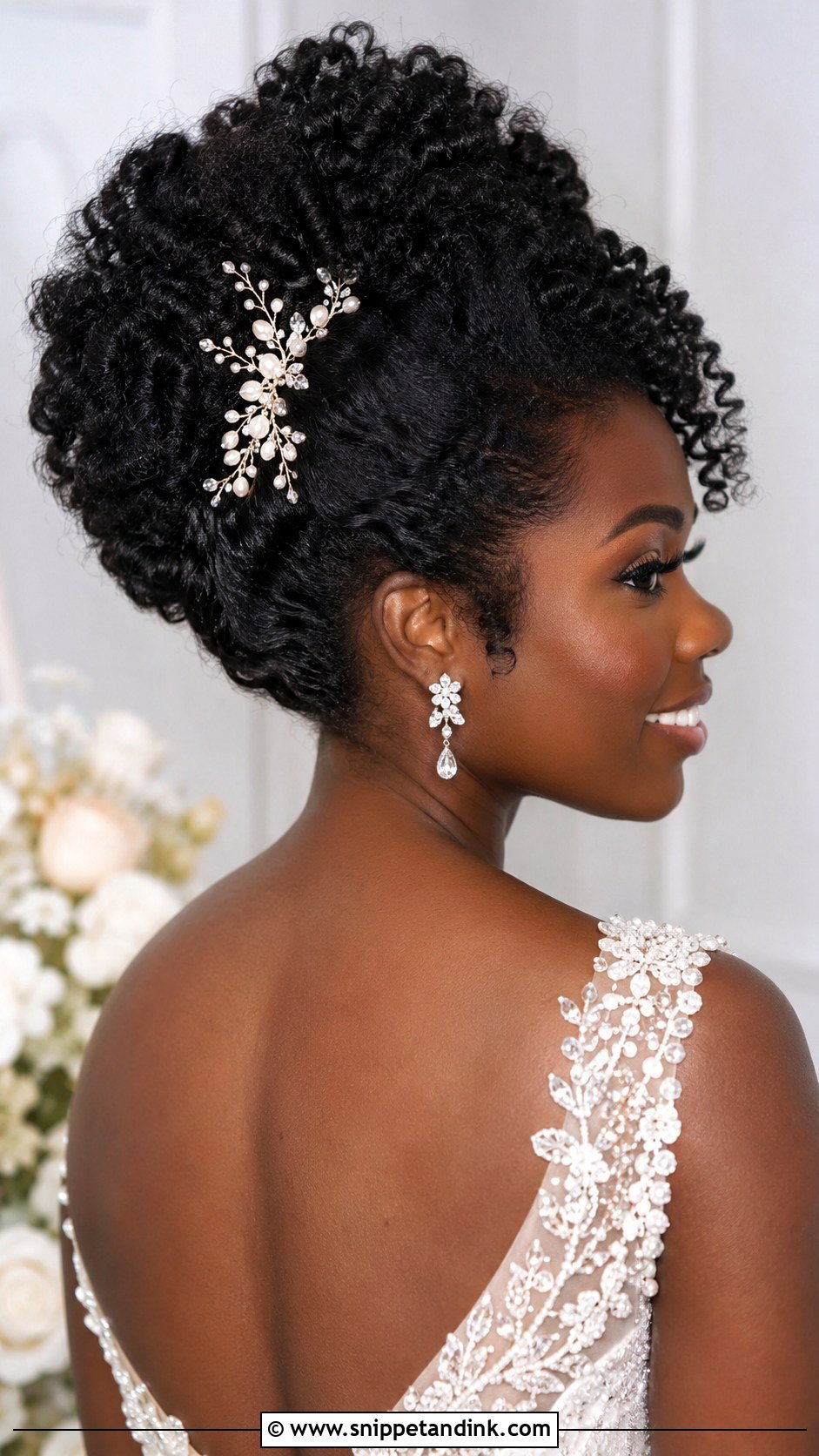 Curly Natural Updo - Snippet and Ink - 35 Wedding Hair Ideas