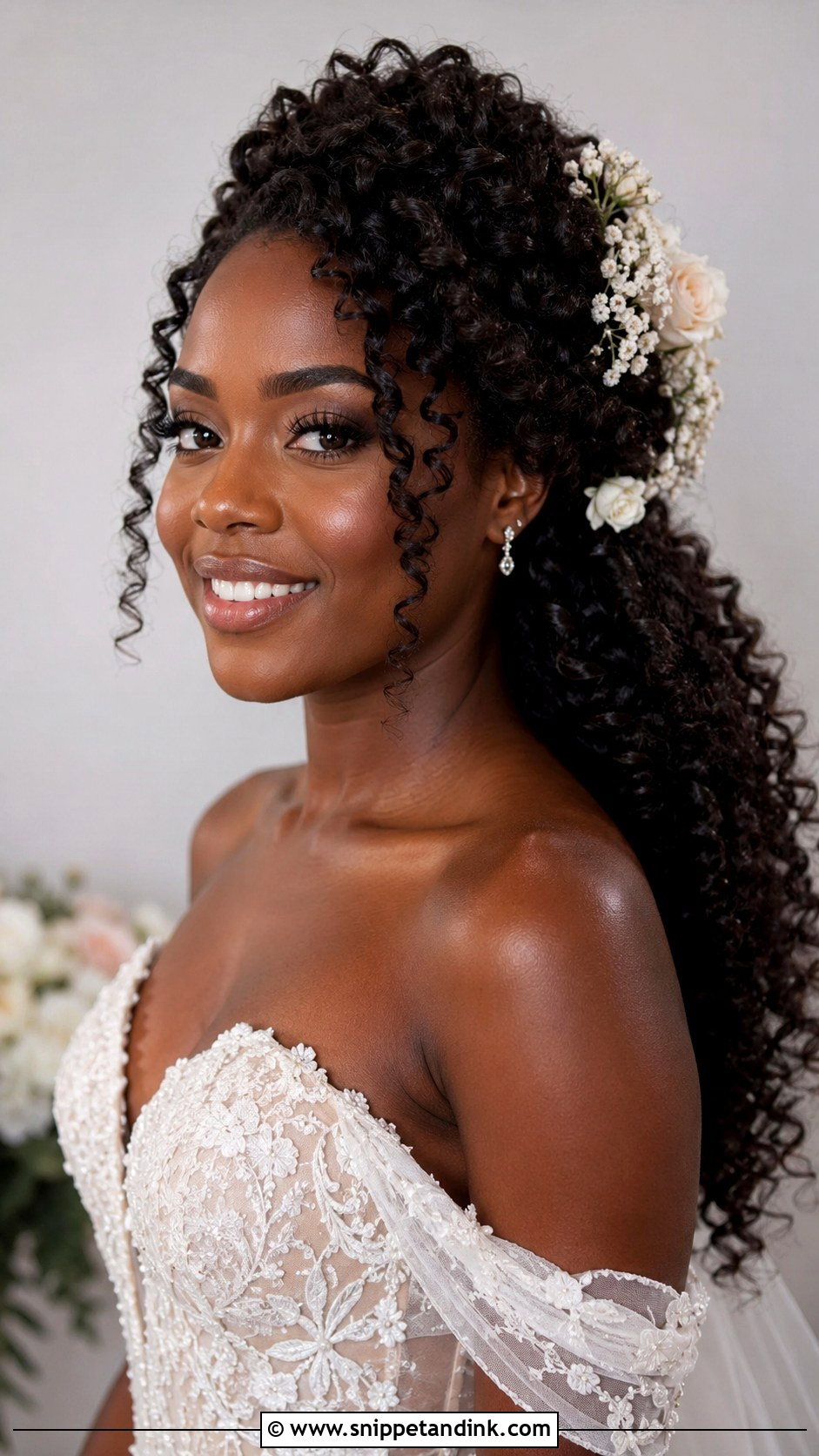 Curly Natural Wedding Hair - Snippet and Ink - 25 Wedding Hair Bride Ideas