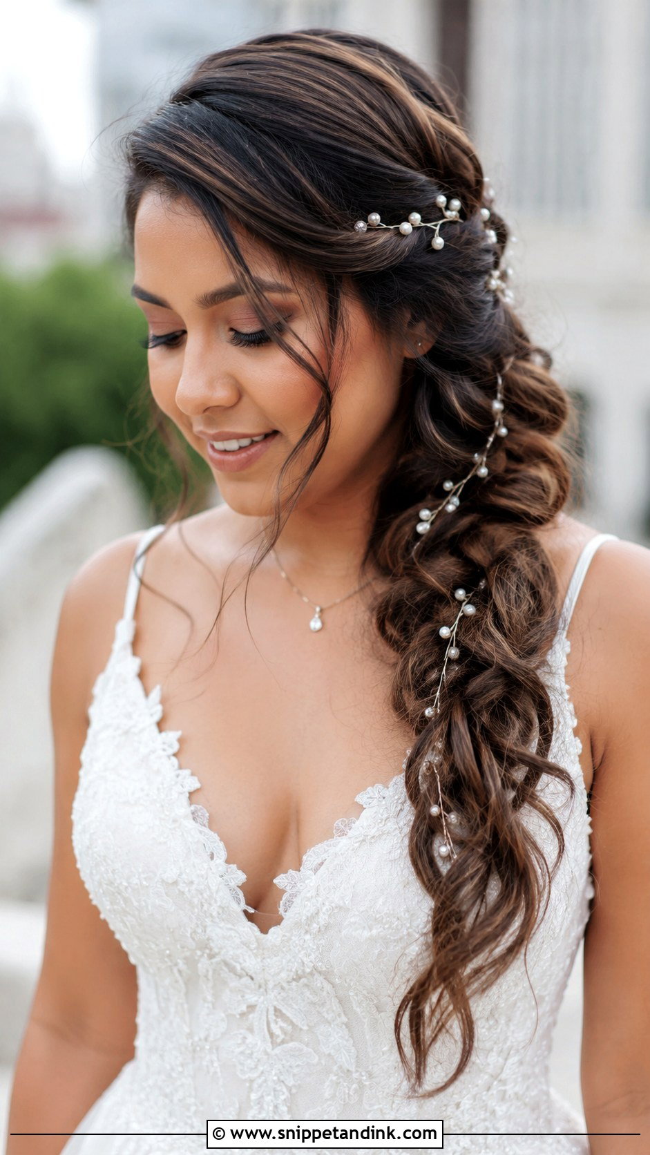 Curly Open Hairstyle for Natural Hair - Snippet and Ink - 25 Bridal Open Hairstyles