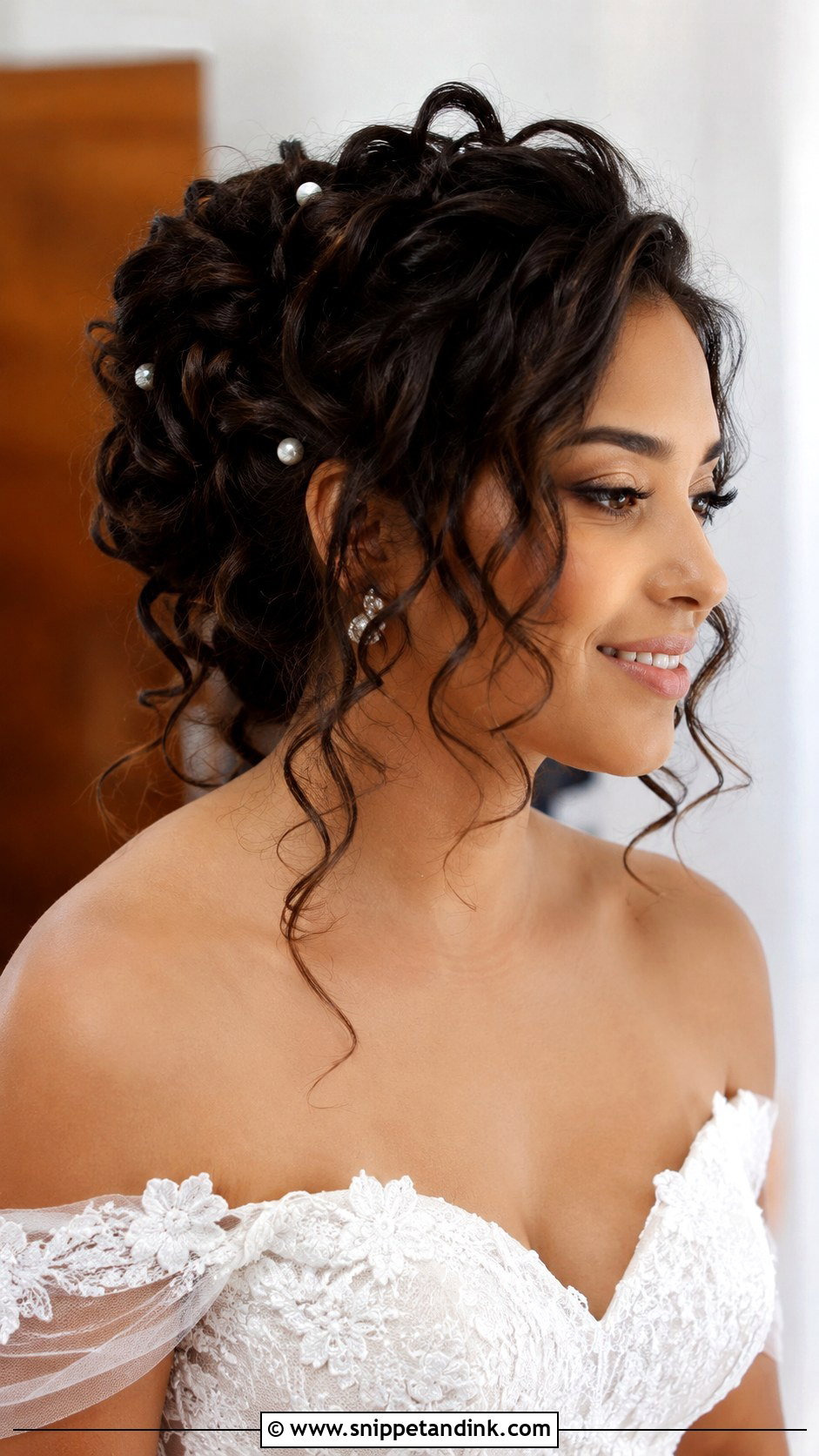 Curly Pinned Updo - Snippet and Ink - 20 Quick Easy Updos for Short Hair Shoulder Length Wedding Hairstyles