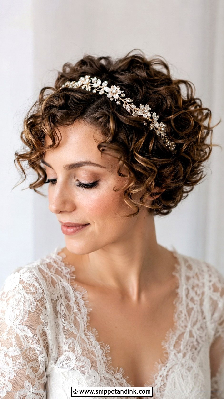 Curly Pixie Cut With Headband - Snippet and Ink - 25 Short Hair Style for Wedding Ideas