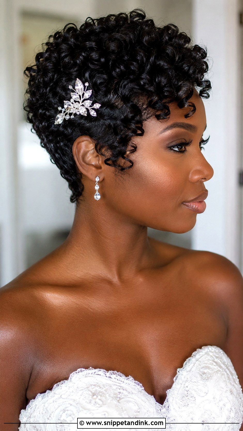 Curly Pixie Cut for Wedding - Snippet and Ink - 20 Short Curly Hairstyles for Wedding
