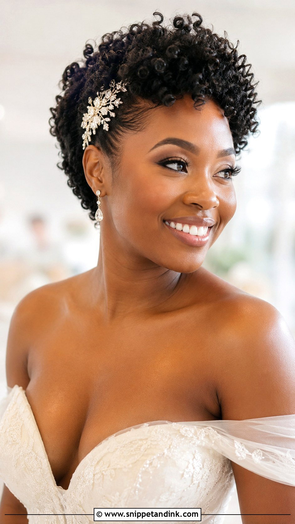 Curly Pixie Wedding Hair - Snippet and Ink - 15 Pixie Hairstyles for Wedding