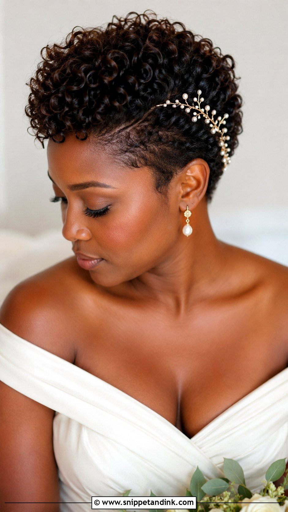 Curly Pixie Wedding Hair - Snippet and Ink - 15 Very Short Hair Wedding Styles