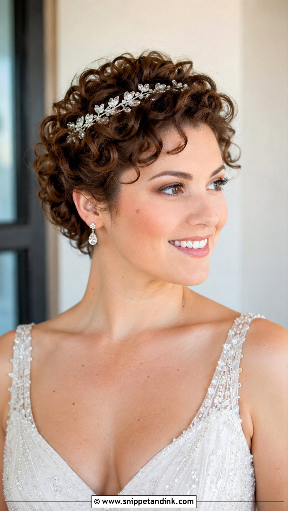 Curly Pixie Wedding Hairstyle With Volume - Snippet and Ink - 20 Wedding Hairstyle Short Hair Ideas
