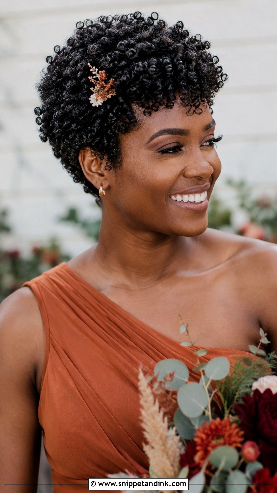 Curly Pixie With Defined Texture - Snippet and Ink - 20 Bridemaids Hairstyles Shorter Hair