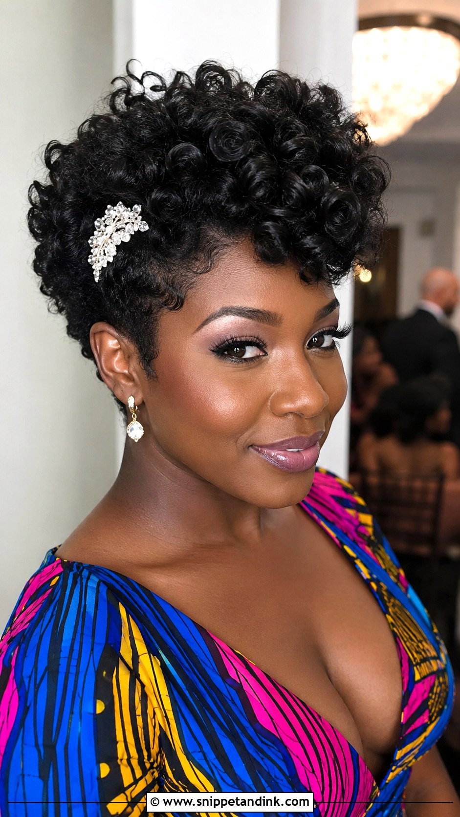 Curly Pixie With Volume - Snippet and Ink - 25 Short Hair Wedding Guest Ideas
