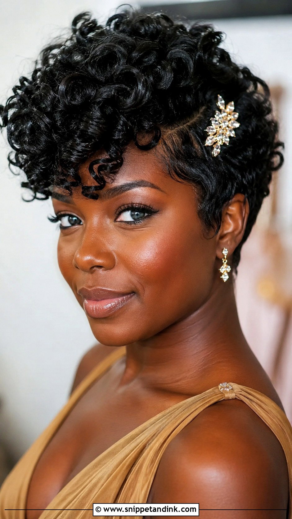 Curly Pixie With Volume - Snippet and Ink - 20 Short Hair Maid of Honor Hairstyles
