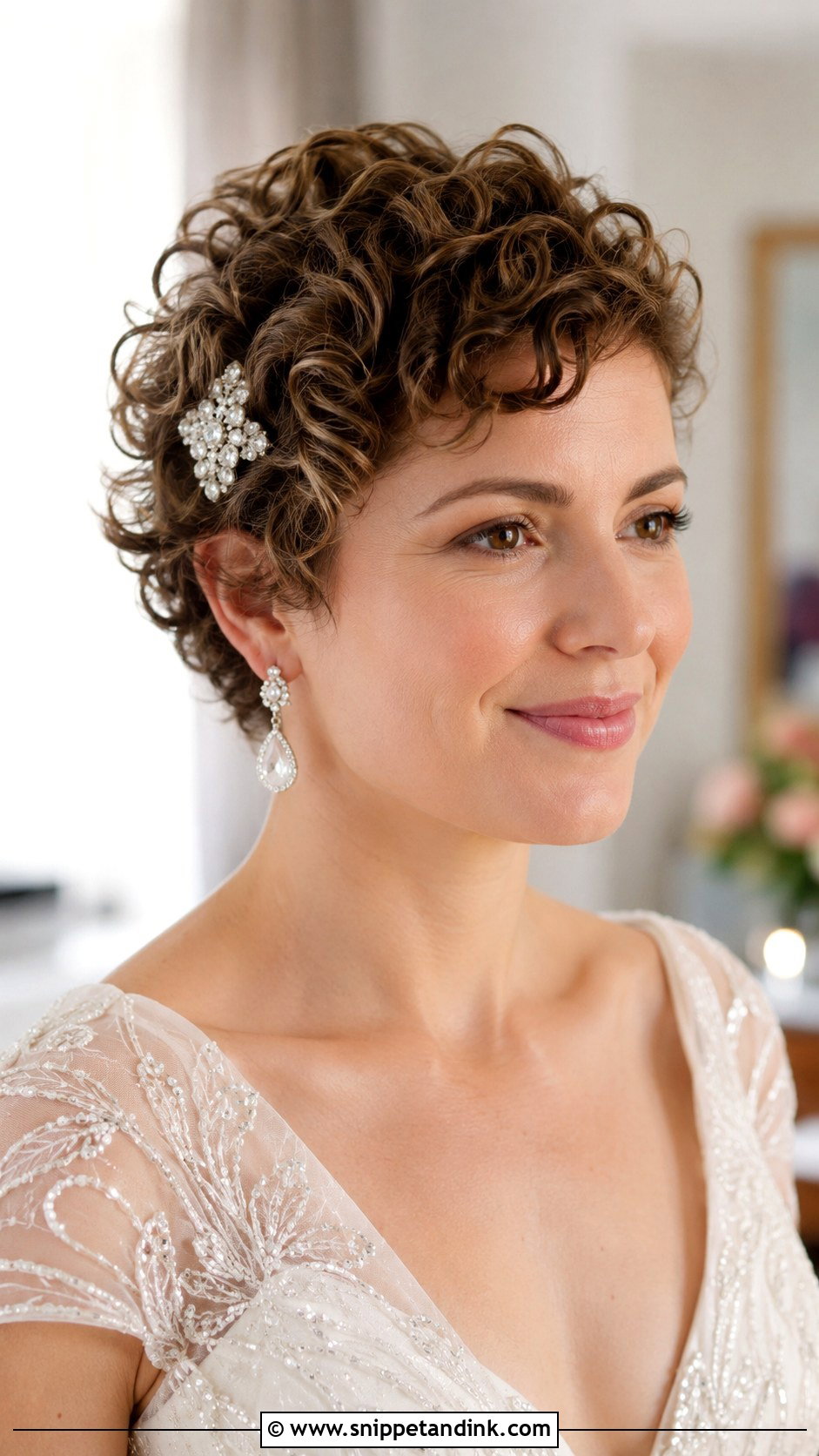 Curly Pixie for Short Hair - Snippet and Ink - 20 Curled Hair for Wedding Ideas