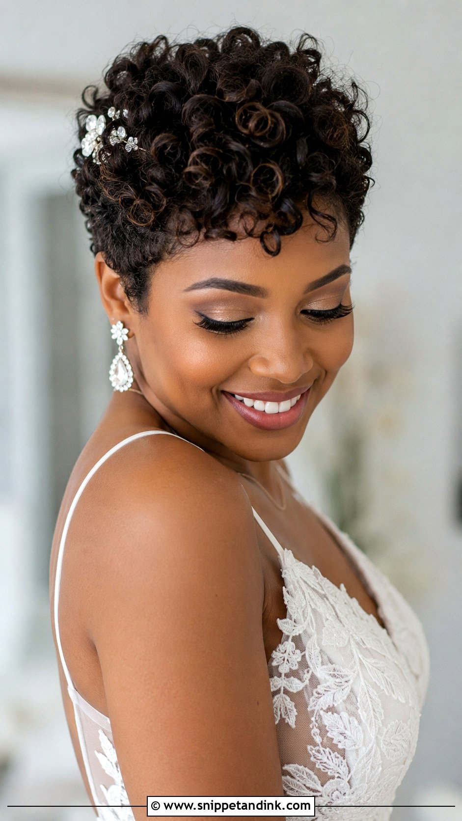 Curly Pixie for Wedding Day - Snippet and Ink - 25 Hairstyles for Short Hair for Wedding