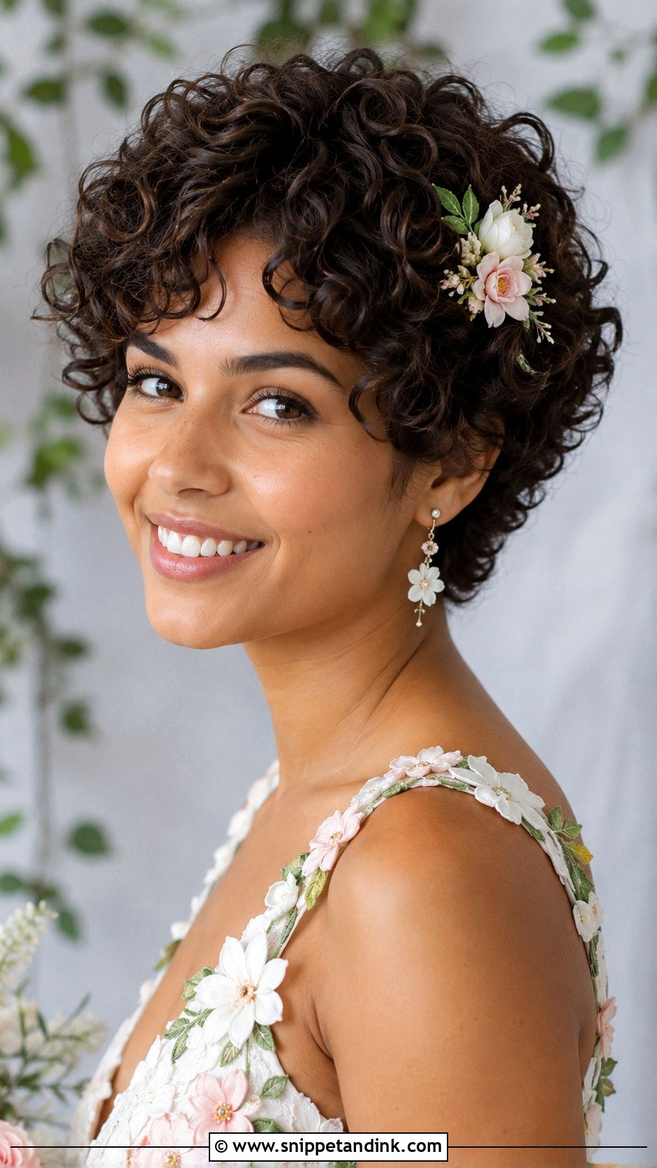 Curly Pixie with Soft Volume - Snippet and Ink - 20 Short Hairdos for Wedding