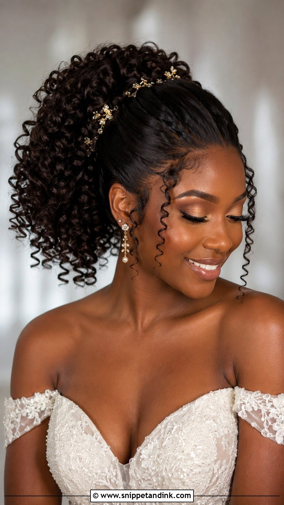 Curly Pony Wedding Hairstyle - Snippet and Ink - 15 Pony Wedding Hairstyle Ideas