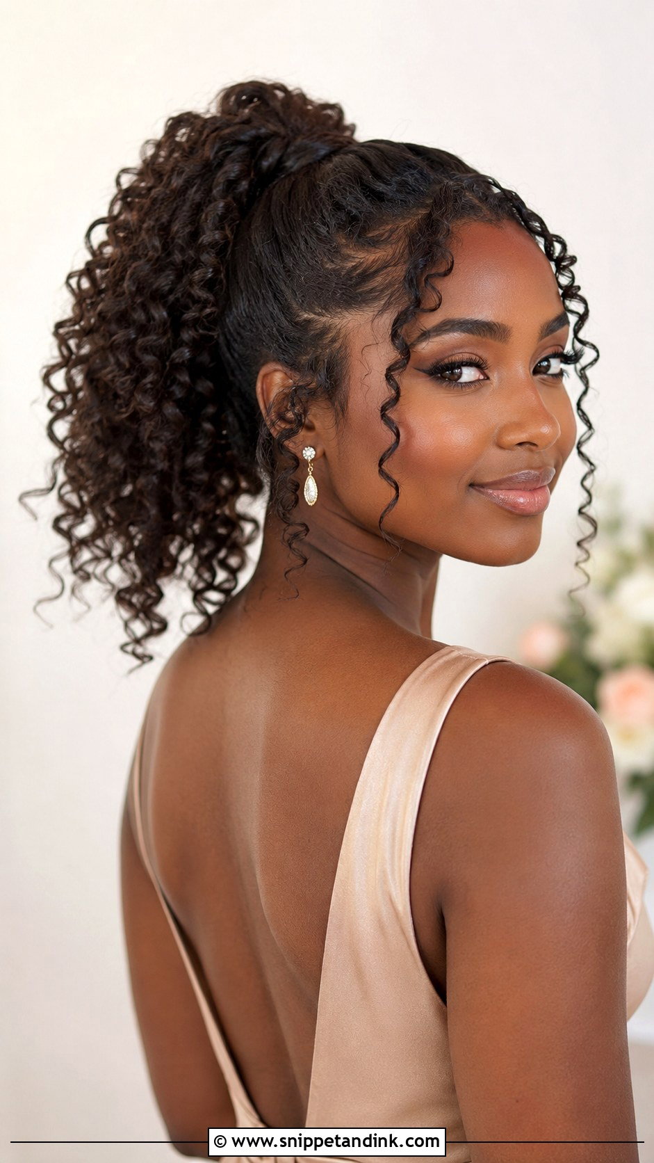 Curly Ponytail Bridesmaid Hairstyle - Snippet and Ink - 30 Hairstyles for Weddings Bridesmaid