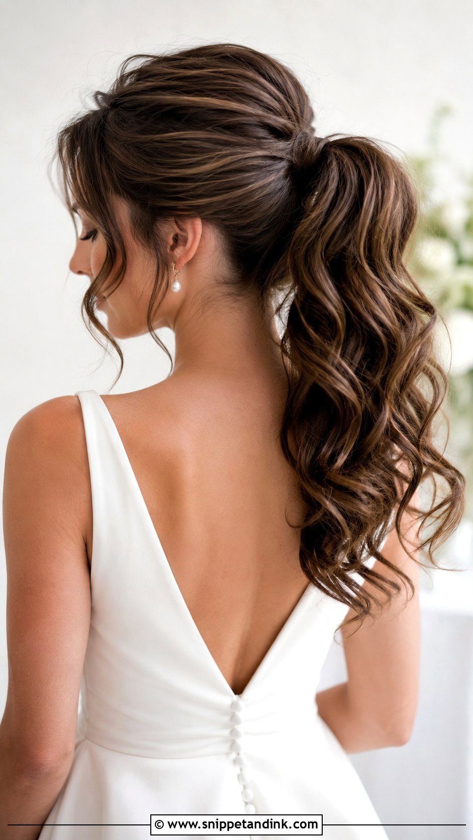 Curly Ponytail For Brides - Snippet and Ink - 25 Wedding Curls