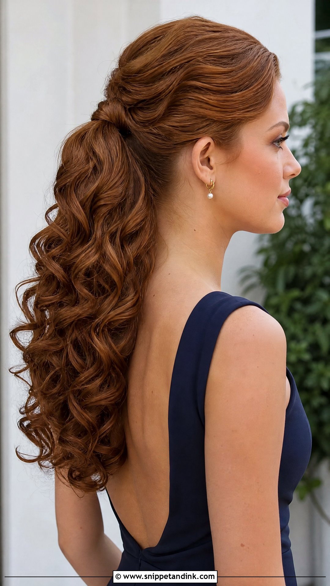 Curly Ponytail Wedding Guest Hair - Snippet and Ink - 15 Curly Hairstyles for a Wedding Guest