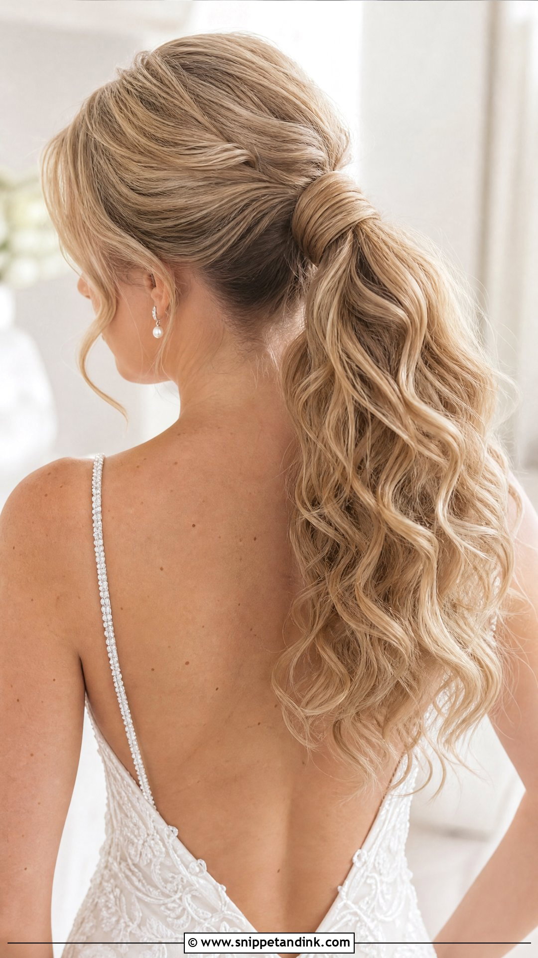 Curly Ponytail Wedding Hair - Snippet and Ink - 15 Curls Hair Styles for Wedding