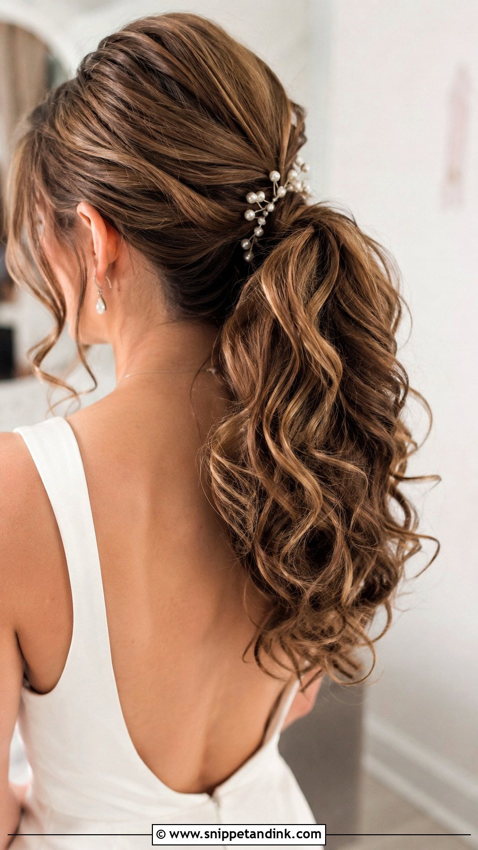 Curly Ponytail Wedding Hair - Snippet and Ink - 20 Curl Wedding Hair Styles