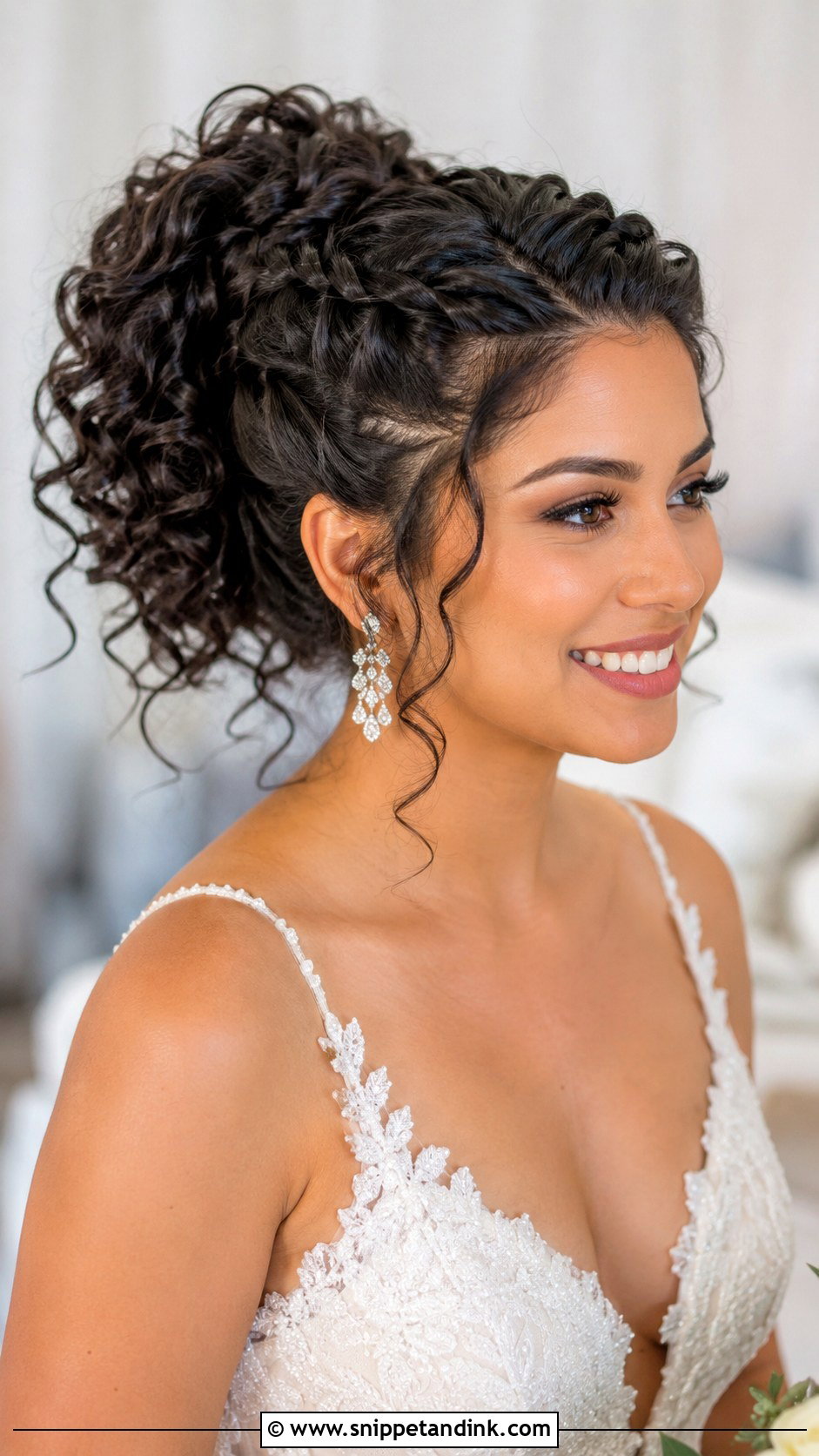 Curly Ponytail Wedding Hair With Braids - Snippet and Ink - 15 Wedding Hair with Braids and Curls