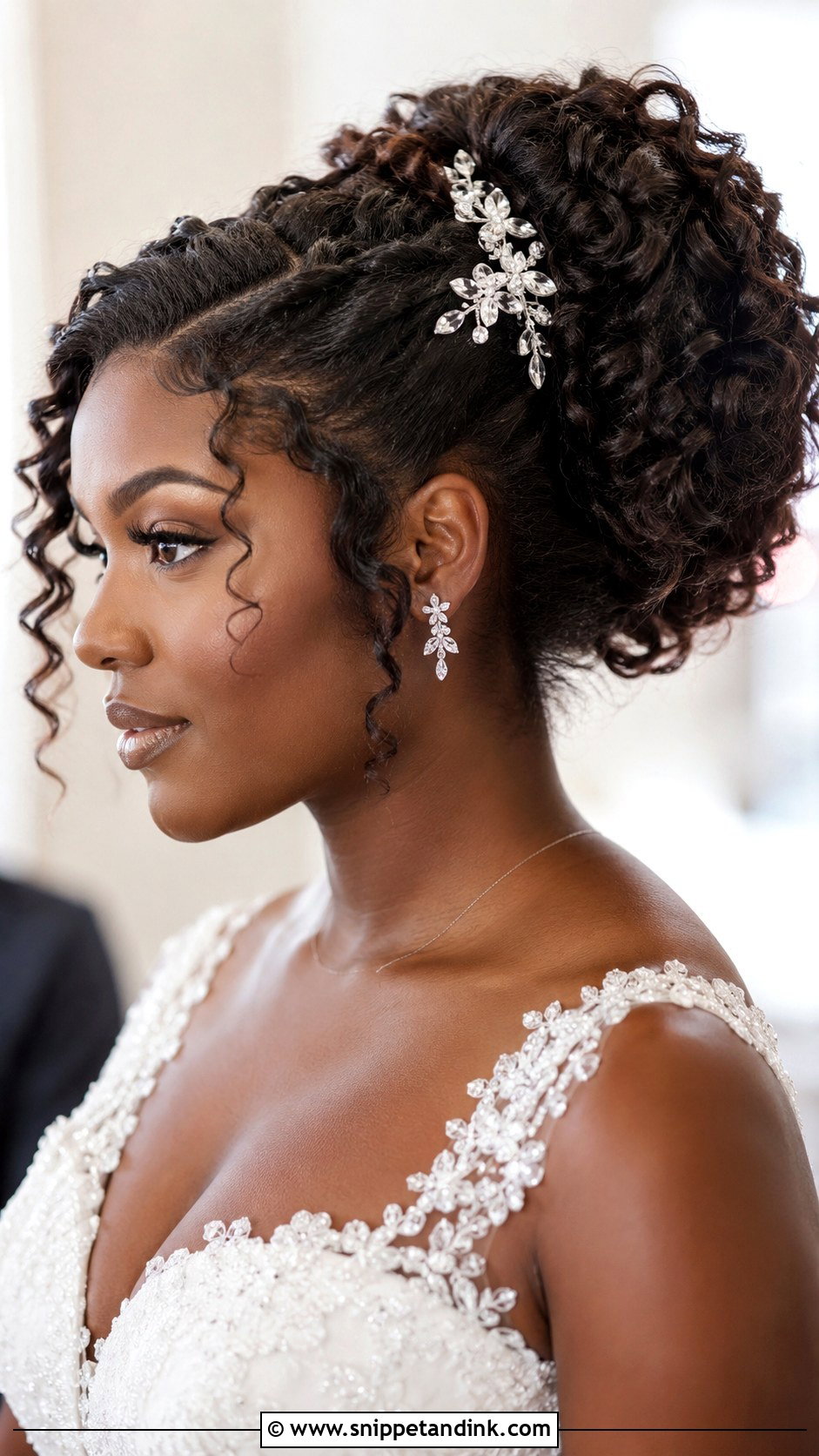 Curly Ponytail Wedding Hairstyle - Snippet and Ink - 30 Elegant Ponytail Wedding Hairstyles
