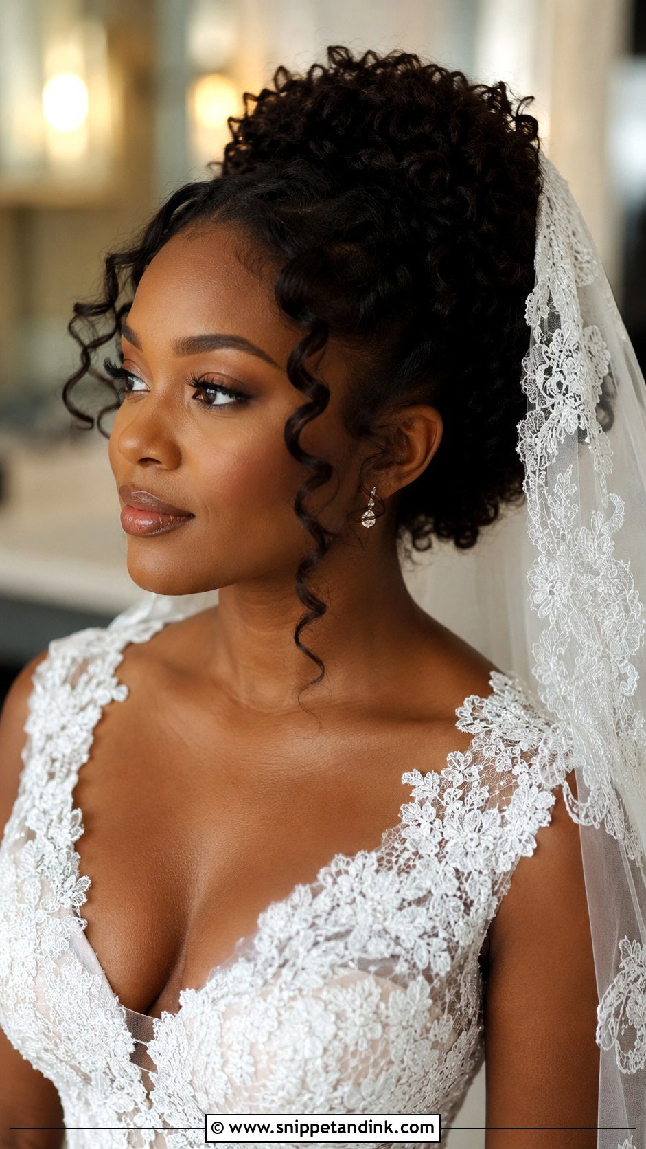 Curly Ponytail Wedding Updo - Snippet and Ink - 20 Ponytail Wedding Hairstyle Ideas