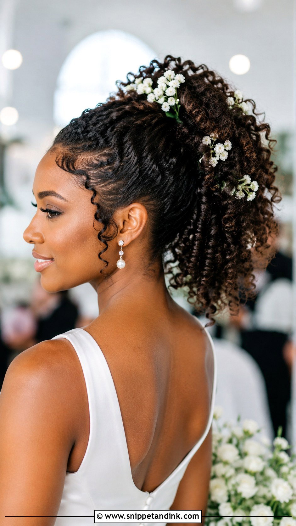 Curly Ponytail With Volume - Snippet and Ink - 30 Wedding Hairstyles for Curly Hair