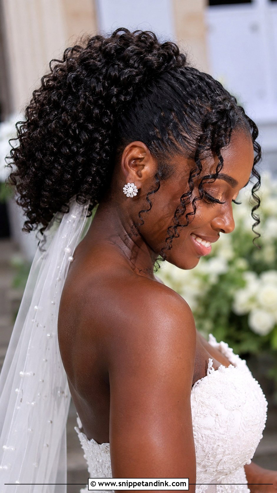 Curly Ponytail for Brides - Snippet and Ink - 25 Bride Ponytail Hairstyles