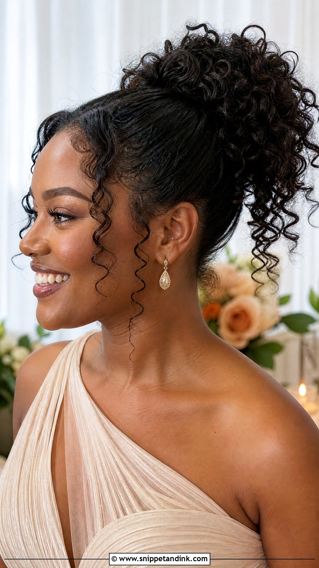 Curly Ponytail - Snippet and Ink - 20 Ponytail Hairstyles for Wedding Guest