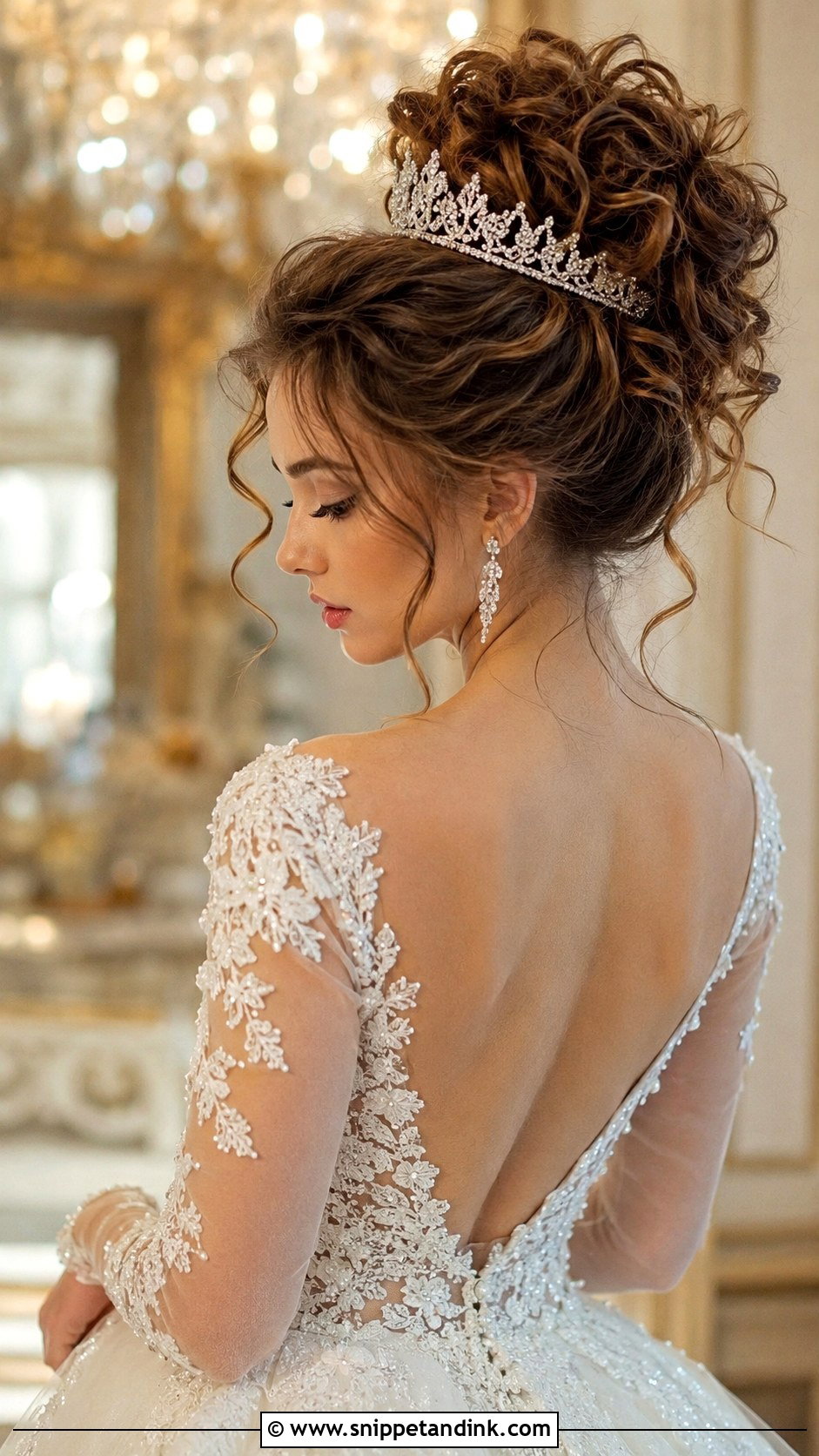 Curly Princess Updo - Snippet and Ink - 25 Curly Bride Hairstyles