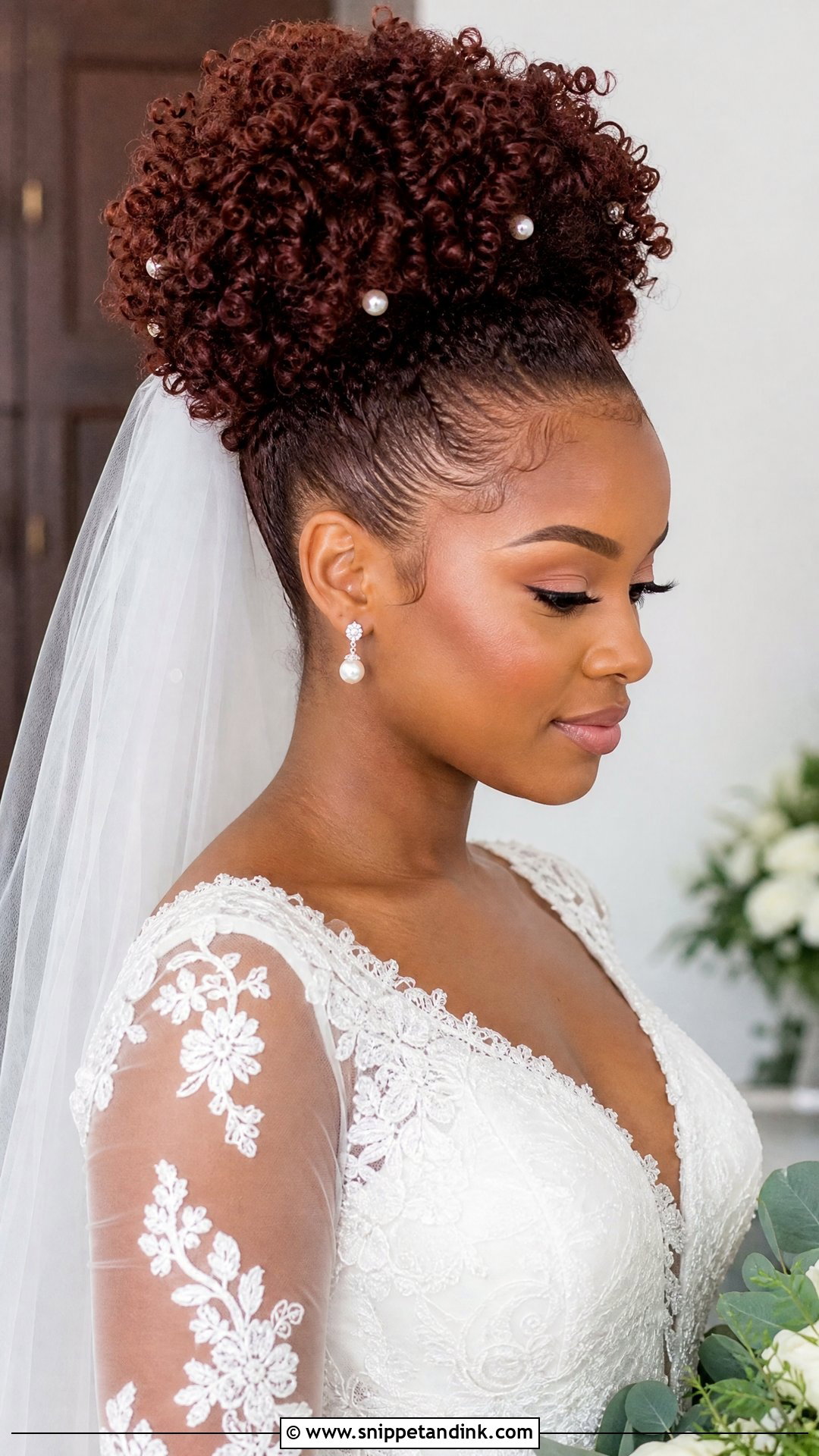 Curly Puff Wedding Updo - Snippet and Ink - 20 Wedding Updo Hairstyles Black Women