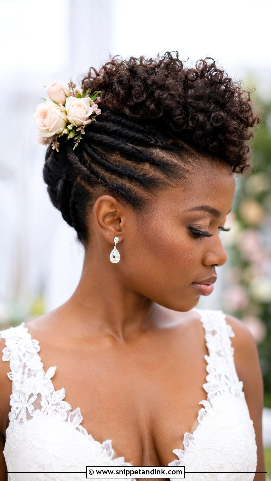 Curly Short Hair Updo - Snippet and Ink - 20 Short Hair Updo for Wedding Ideas