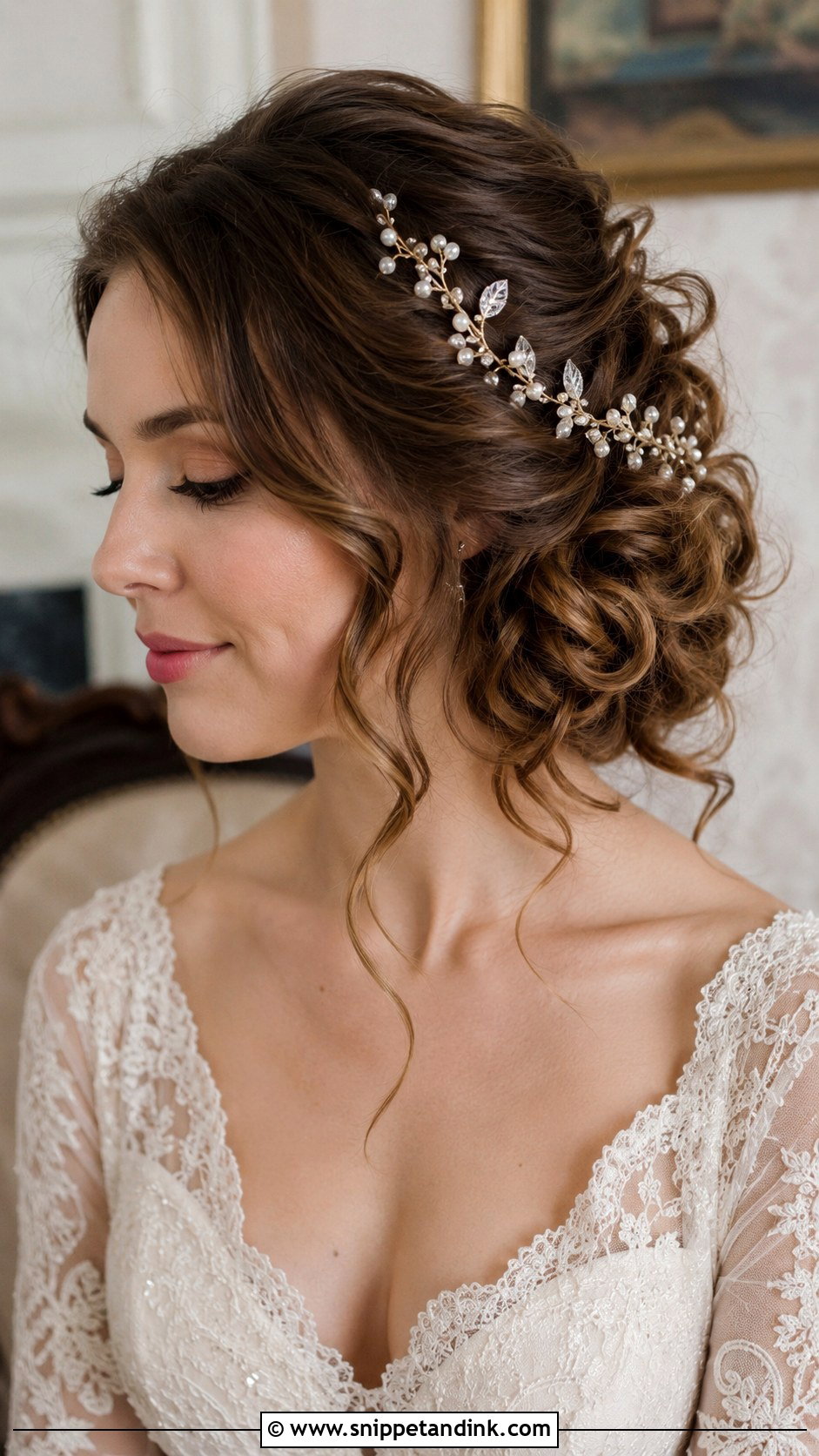 Curly Side Bun Wedding Hairstyle - Snippet and Ink - 20 Wedding Hairstyles Curls