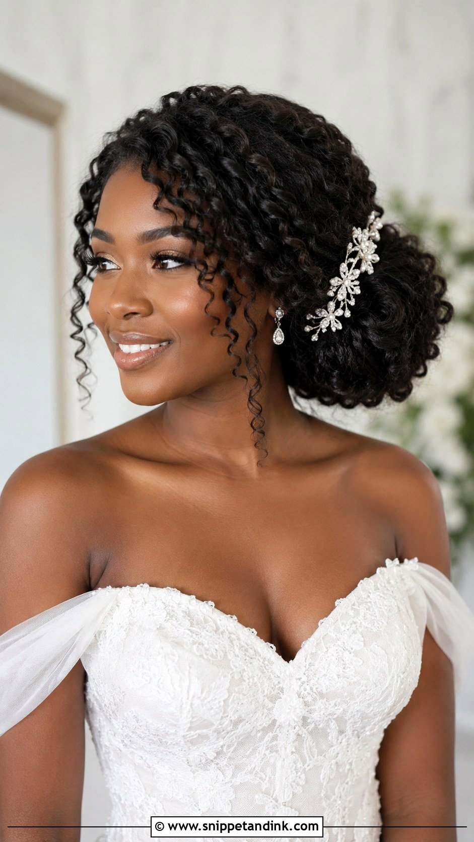 Curly Side Bun - Snippet and Ink - 20 Side Bun Hairstyles Wedding