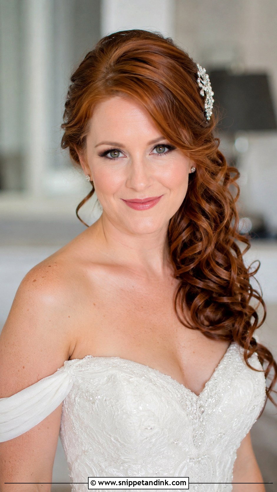 Curly Side Swept Style - Snippet and Ink - 25 Wedding Curls