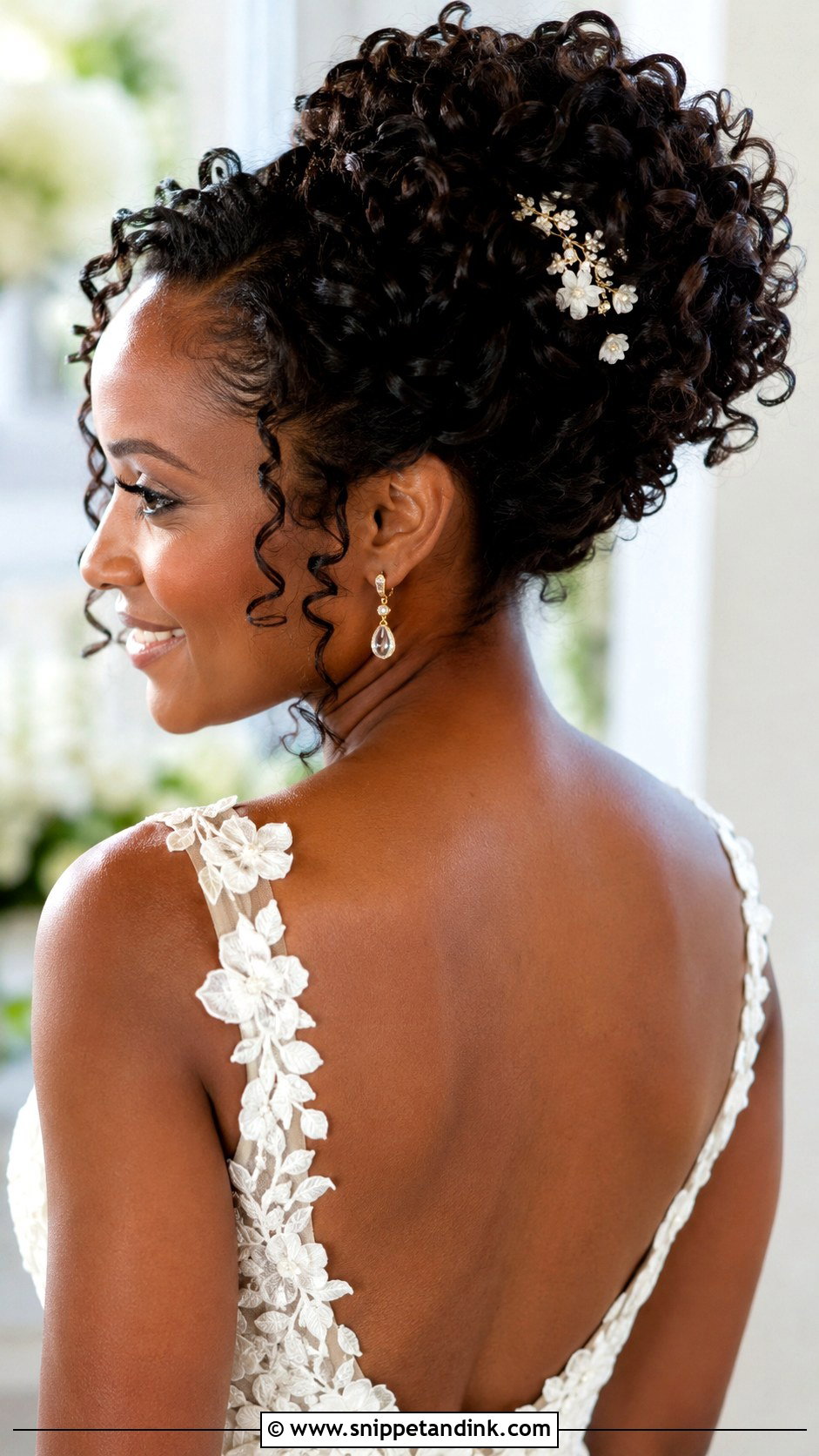Curly Summer Wedding Updo - Snippet and Ink - 15 Summer Wedding Updos