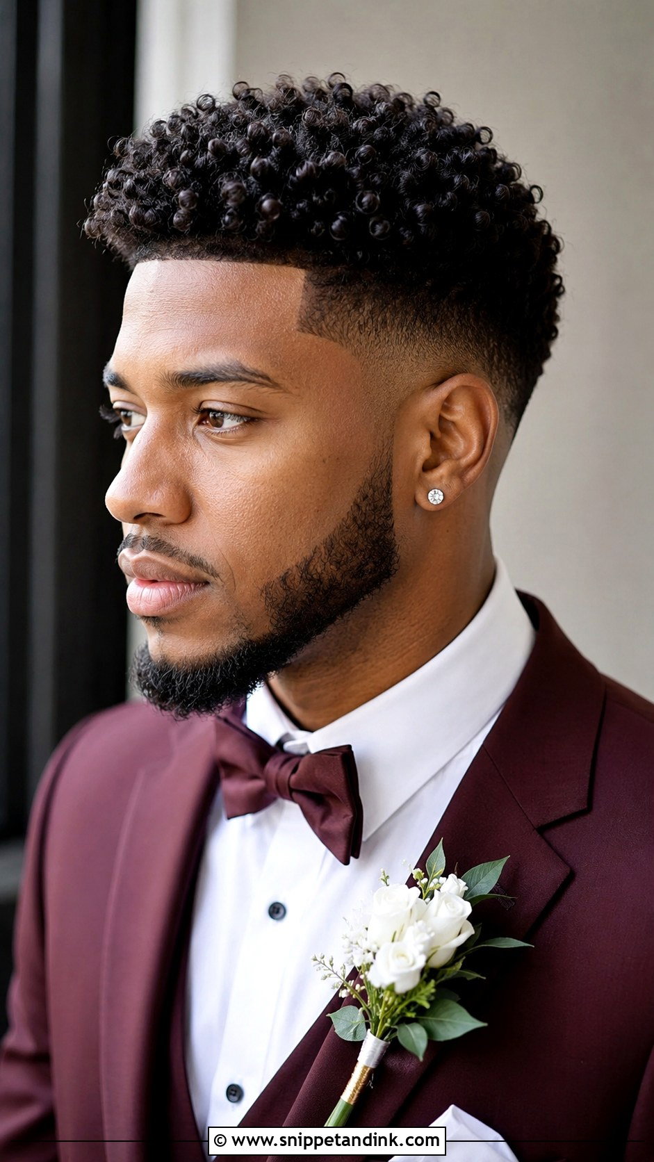 Curly Top Fade - Snippet and Ink - 20 Groom Hair Ideas