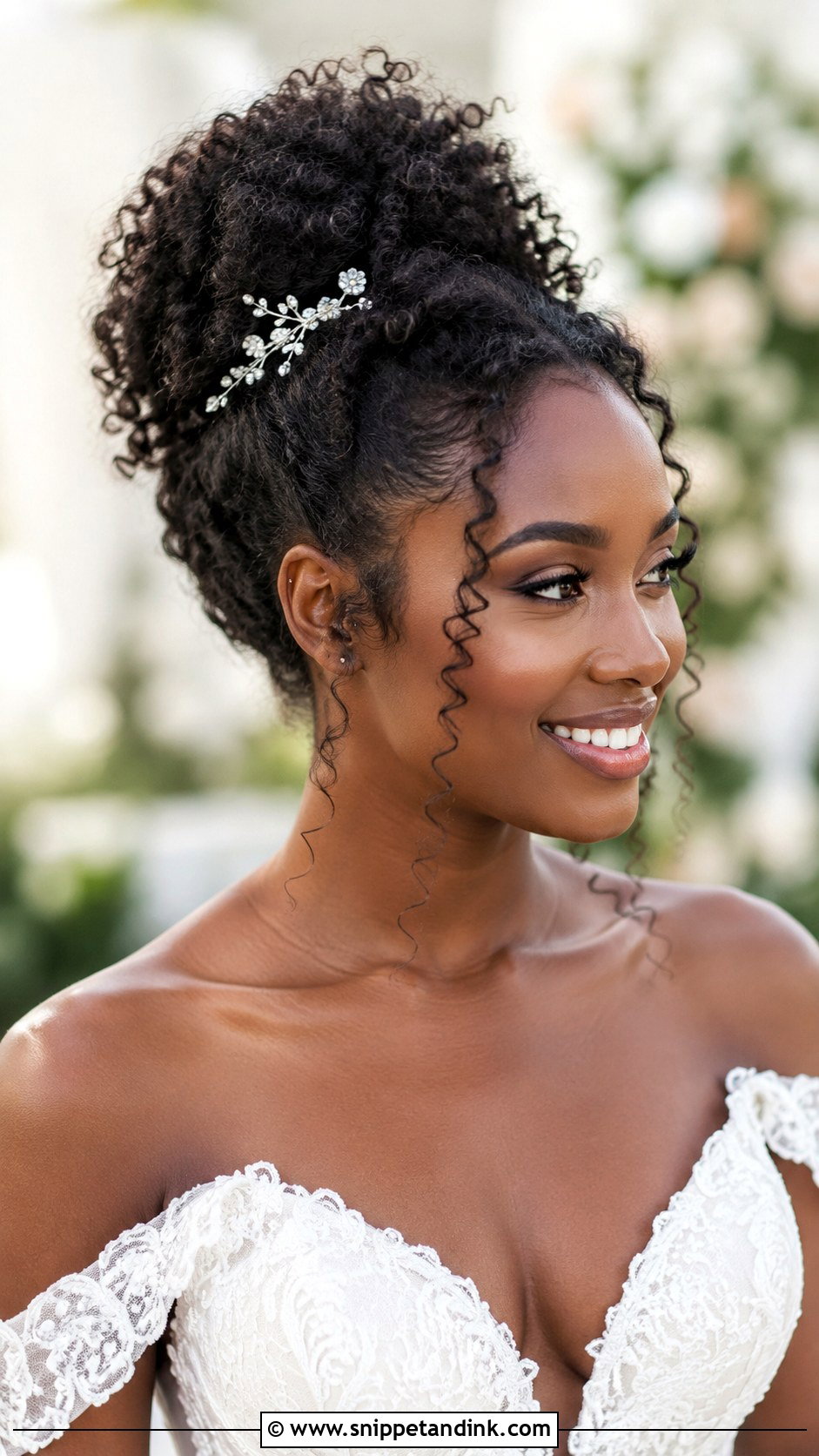 Curly Top Knot - Snippet and Ink - 25 Summer Wedding Hairstyles