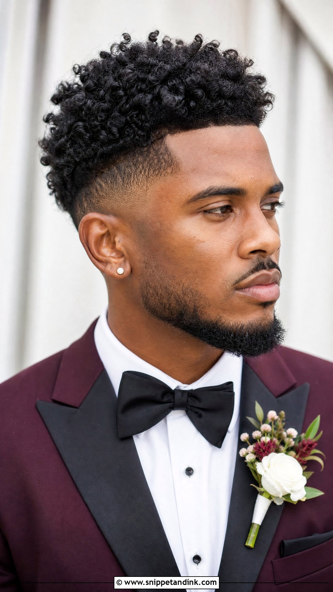 Curly Top With Faded Sides - Snippet and Ink - 20 Groom Hairstyle Ideas