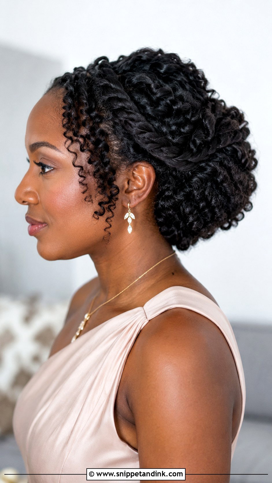 Curly Twist Updo Bridesmaid Hair - Snippet and Ink - 20 Curly Hairstyles for Bridesmaids