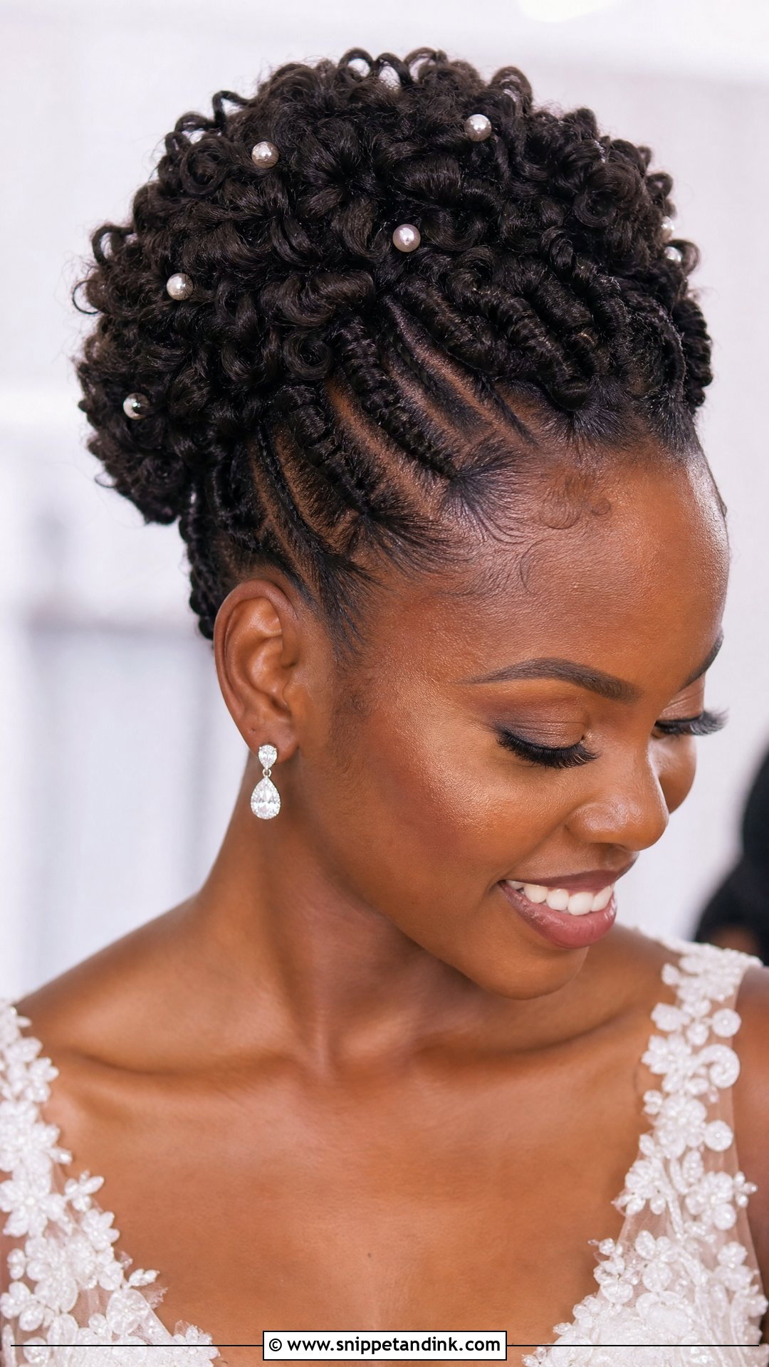 Curly Twist Updo Wedding Hairstyle - Snippet and Ink - 15 Curly Hair Wedding Hairstyle Ideas