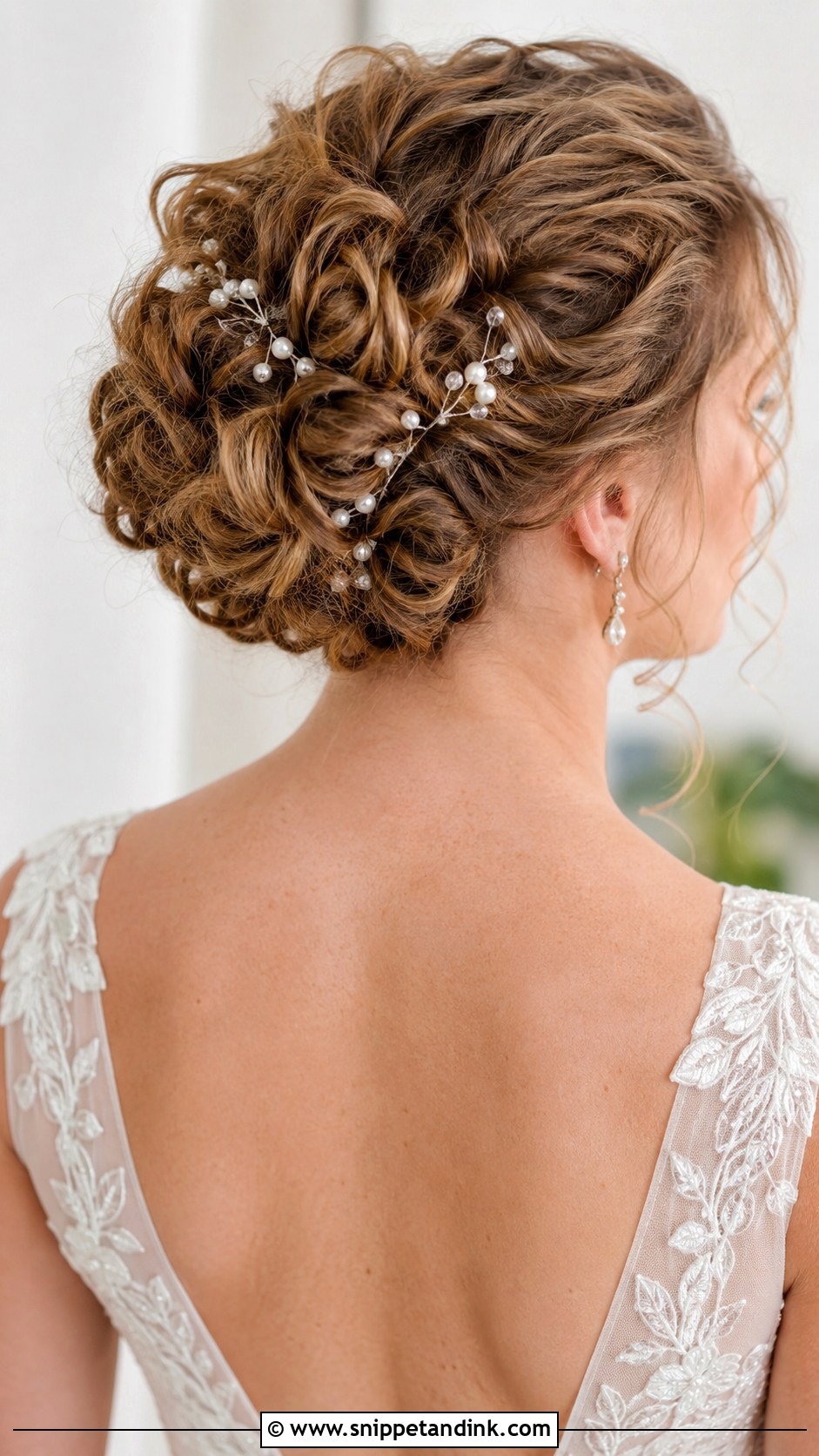 Curly Twisted Updo Wedding Hairstyle - Snippet and Ink - 25 Curly Hairstyle for Wedding Ideas
